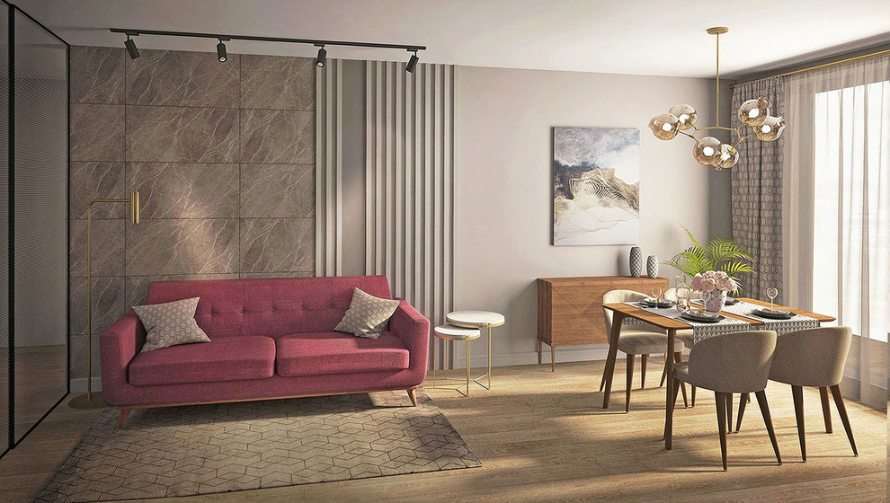 Обложка проекта: Гостиная в ЖК "Солнечный город"