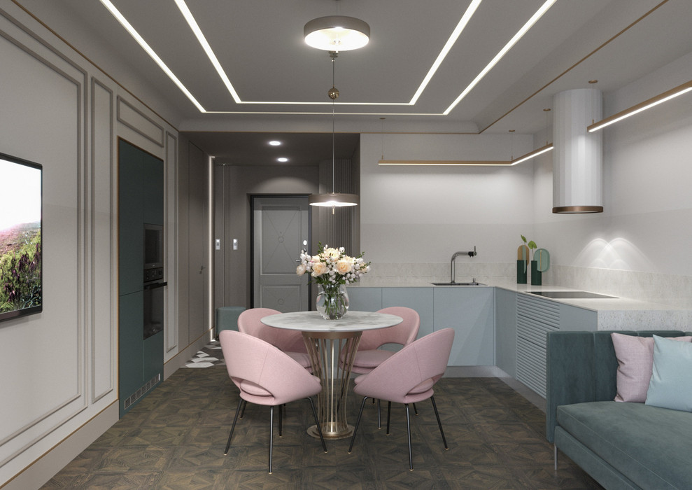 Волжский квартал (Кухня гостиная)