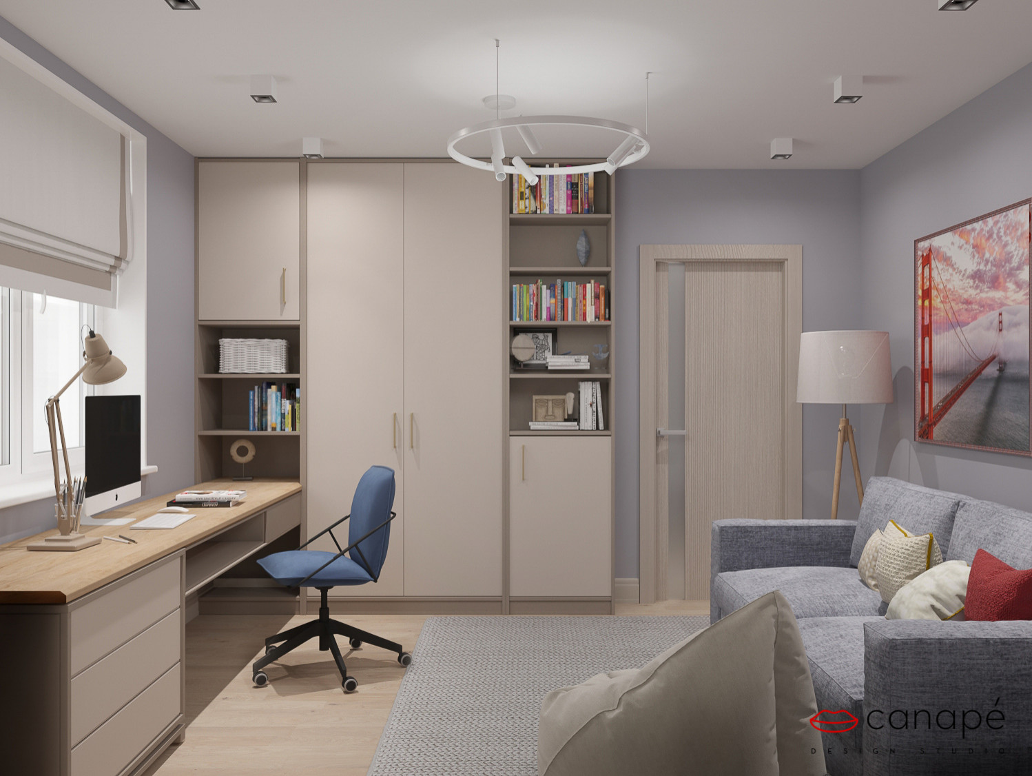 Нюансы синего и горчица