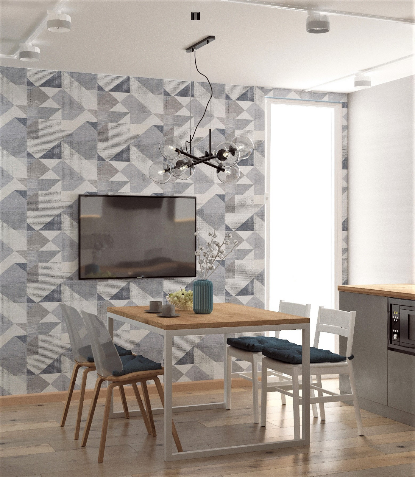 Эскизная визуализация квартиры 75 кв.м. в Ельце