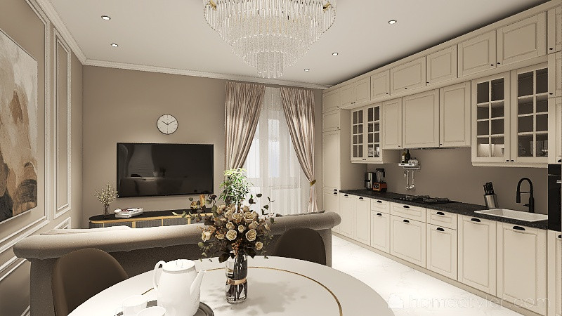 Проект  для молодой семьи в стиле неоклассика