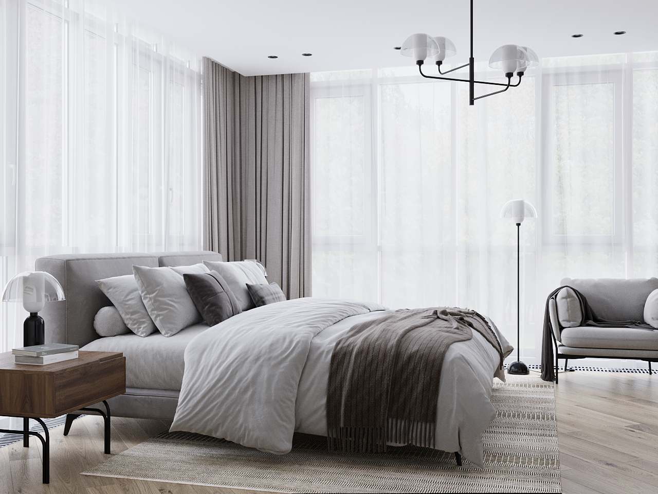 Спальня в загородном доме