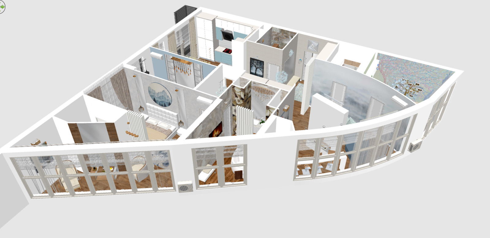 Новогорская Ривьера: квартира свободной планировки для супругов