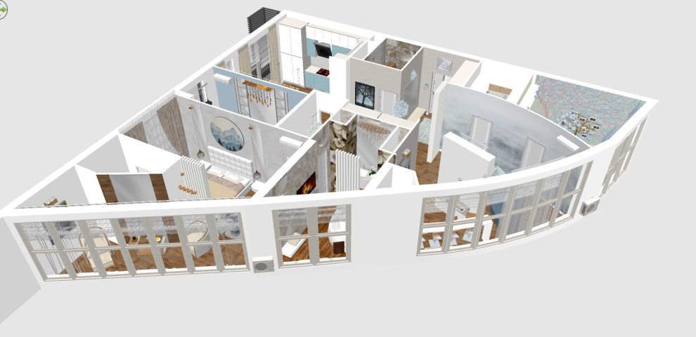 Новогорская Ривьера: квартира свободной планировки для супругов