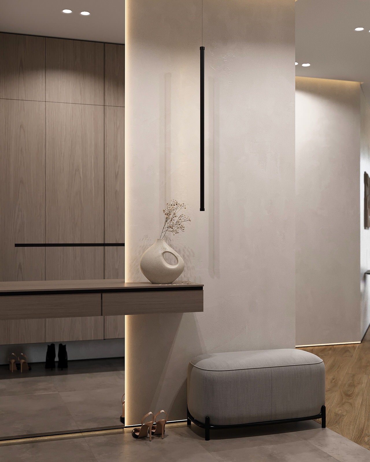 Евродвушка в жк Ilove 78м2 минимализм с элементами ваби-саби