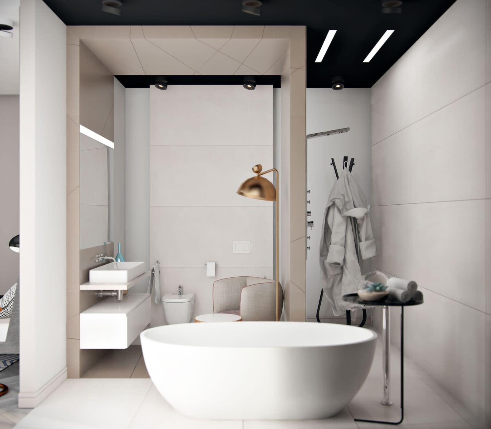 Спальня с видом на город