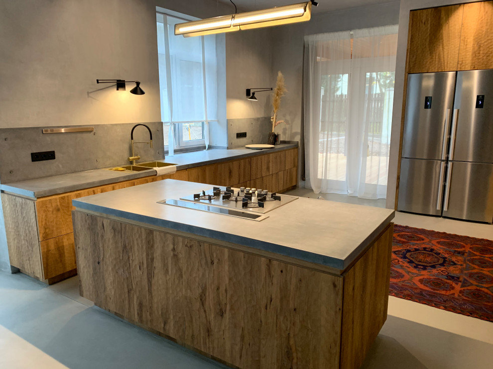 Обложка проекта: Столещницы и стеновые панели из бетона