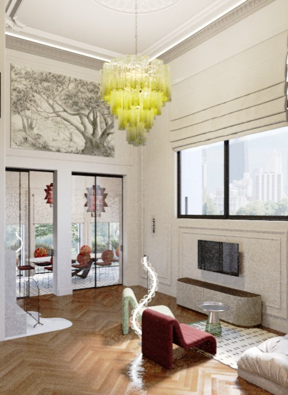 Дизайн интерьера дома в стиле Нео-классика с элементами дизайнерских решений