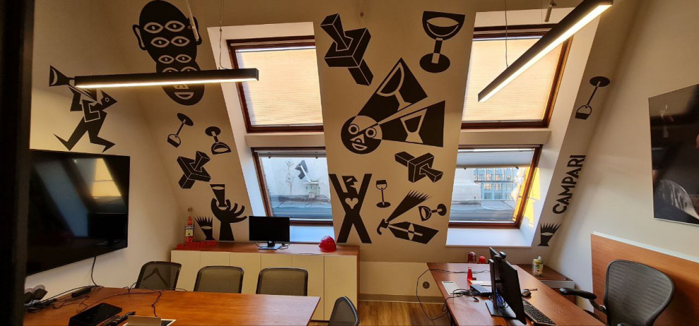 Обложка проекта: Декор панно и стена в кабинете офиса компании.