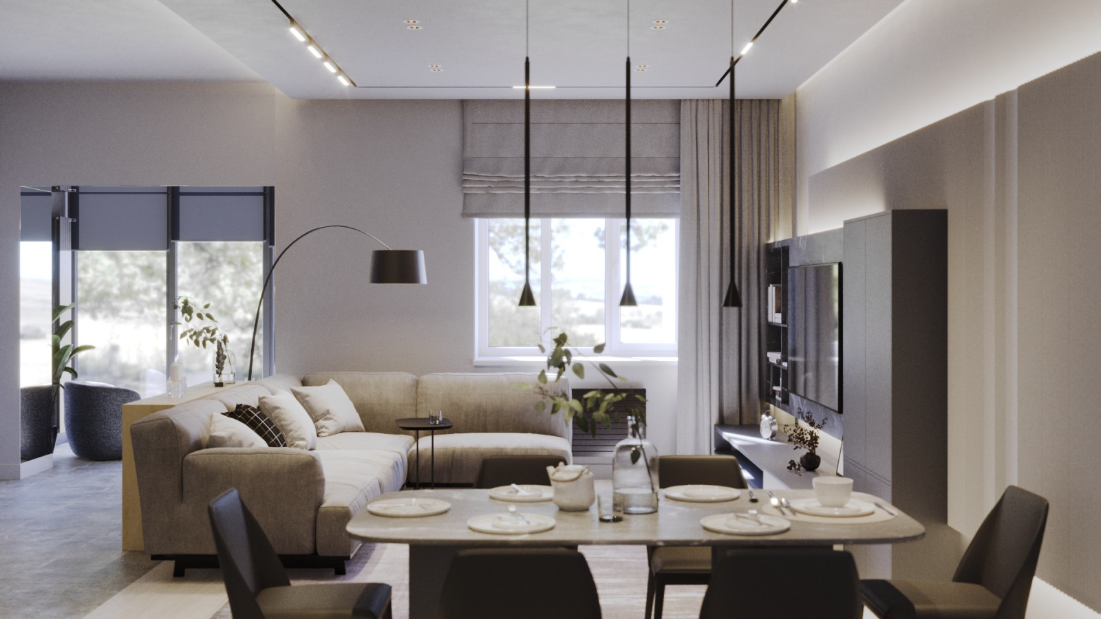 Обложка проекта: Кухня-гостиная квартиры в Петропавловске.