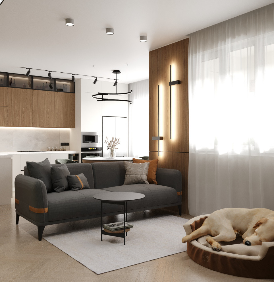 Кухня-гостиная в ЖК Александровский