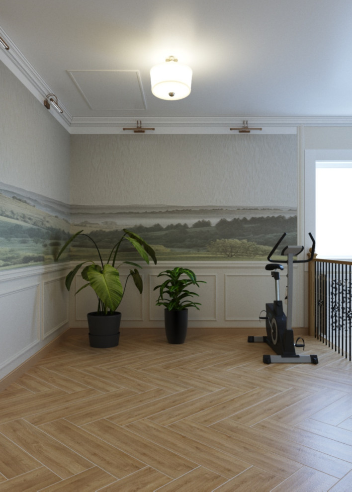 Загородный дом. Холл 2 этаж