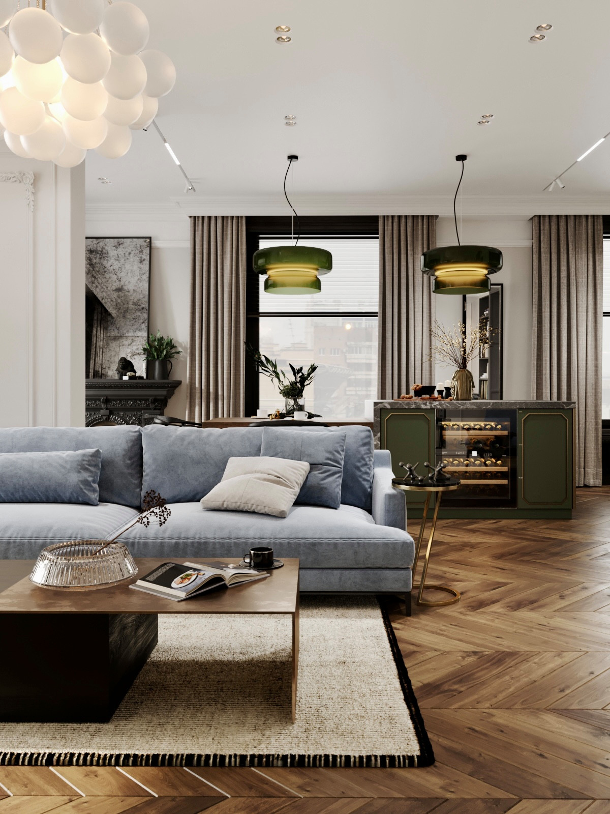 Квартира для сына дизайнера с хорошим вкусом. Вариант 2