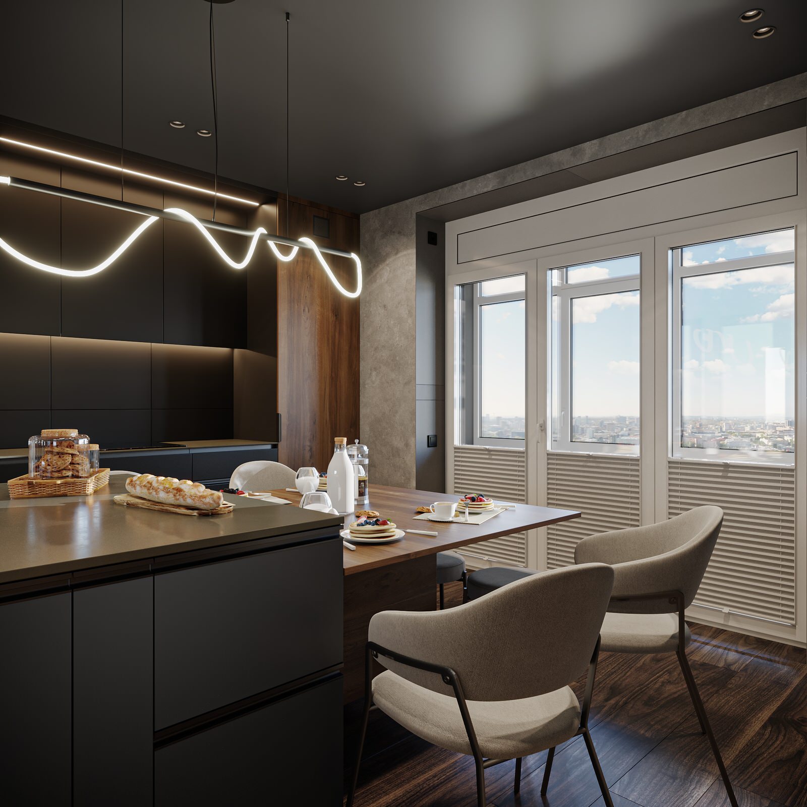 Квартира 93 кв.м. г. Калининград  Кухня