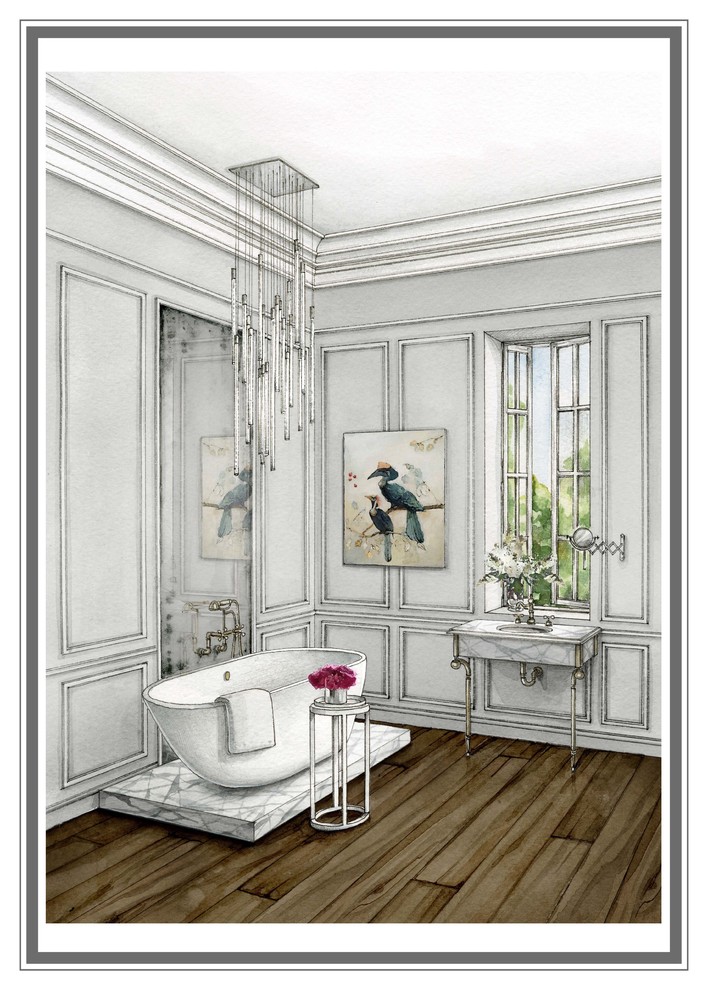 Обложка проекта: Эскизы интерьера к дипломному проекту Майи Дмитриевой, школа "Детали"