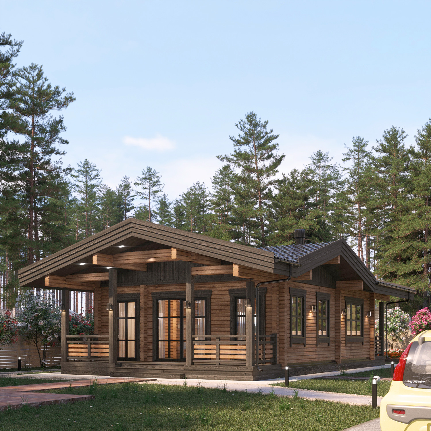 Обложка проекта: Проект гостевого дома 76 кв.м.