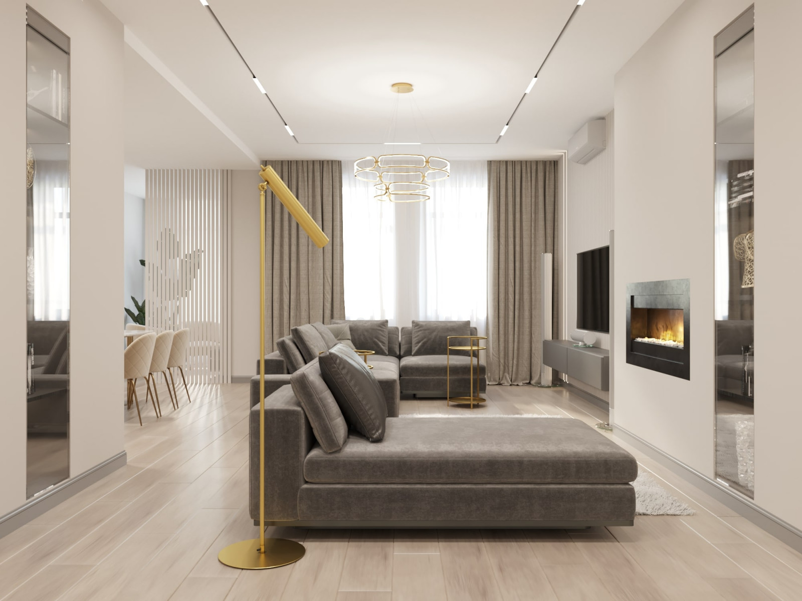 Элегантная неоклассика в бежево-серых тонах