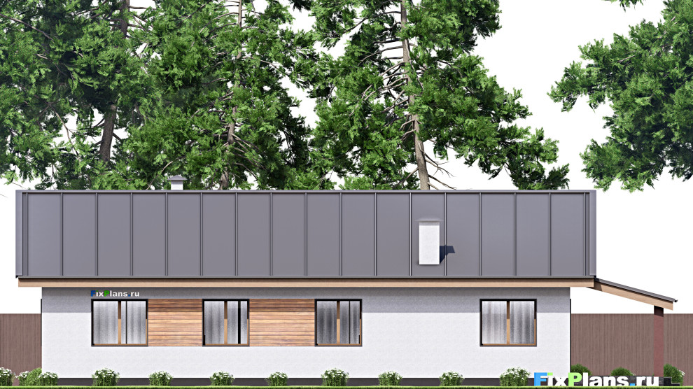 Проект одноэтажного дома 11х20м S163м2 F-17000