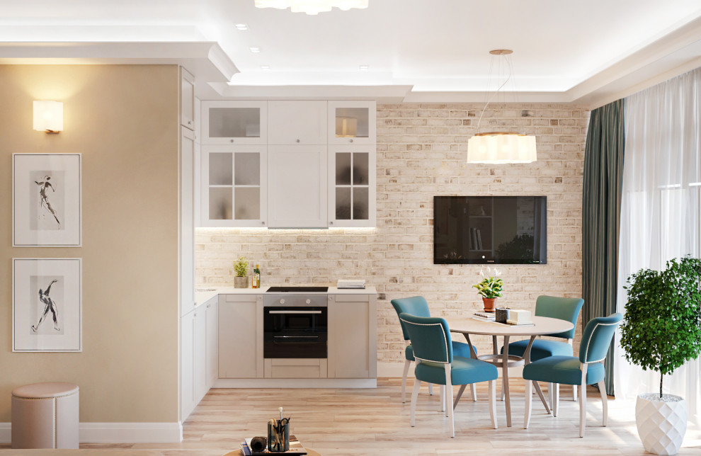 Дизайн проект квартиры 56 м2 в стиле "Средиземноморье"