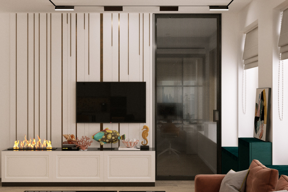 Кухня-гостиная ЖК Родной город проект "Солнечное конфетти"