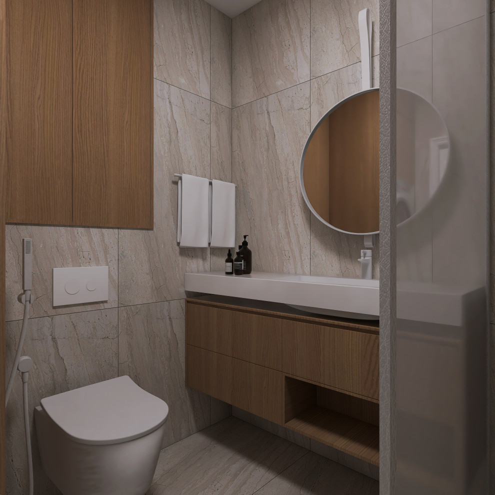 3 комнатная квартира в современном стиле для молодой семьи, Москва