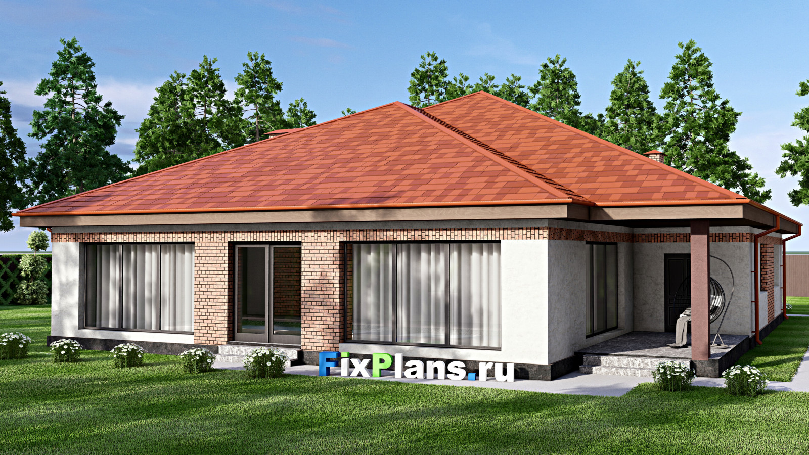 Проект одноэтажного дома 20х17м S269м2 F-15425