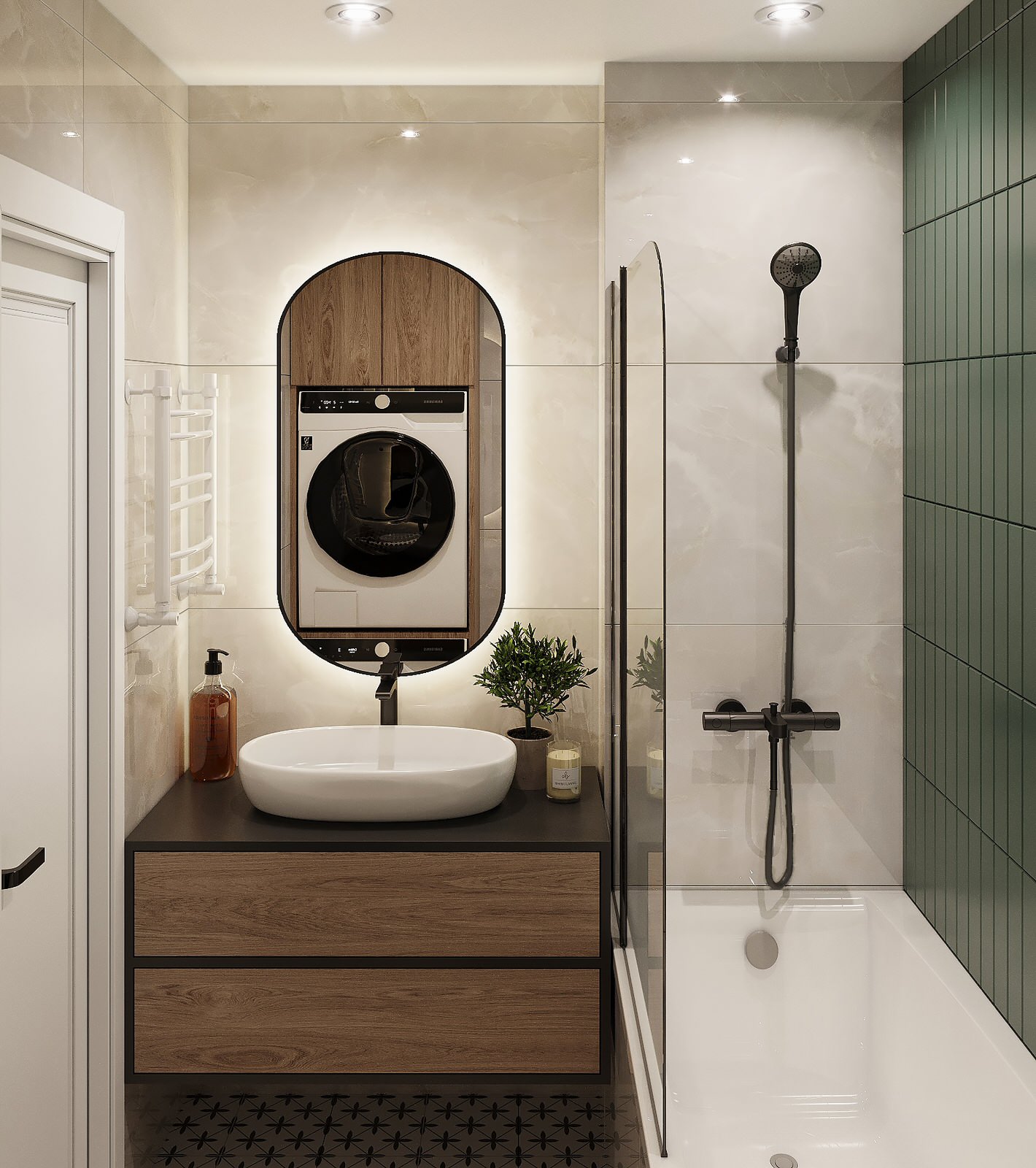 Квартира в оттенках зеленого