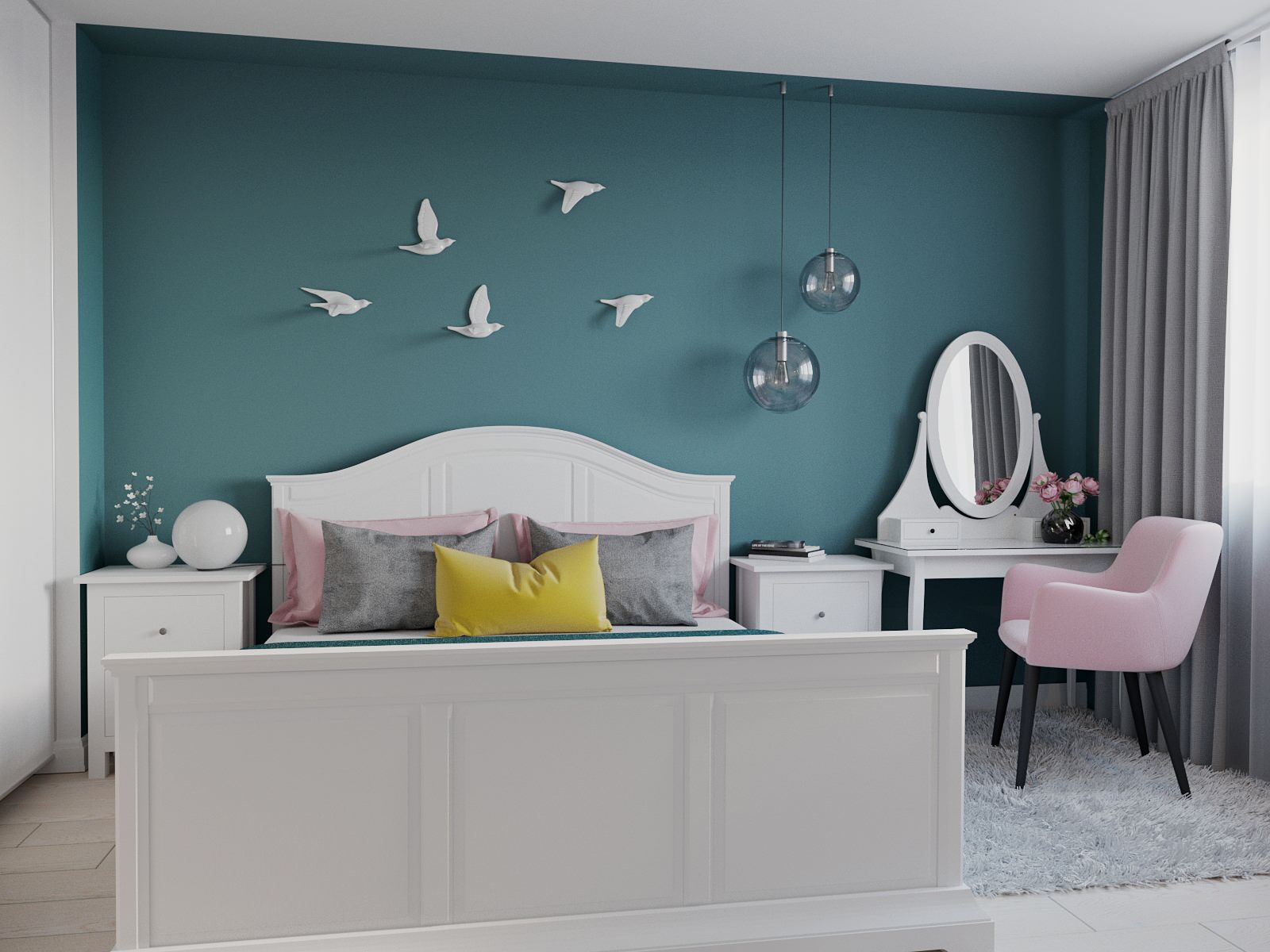 Обложка проекта: Спальня с гнутой стеной