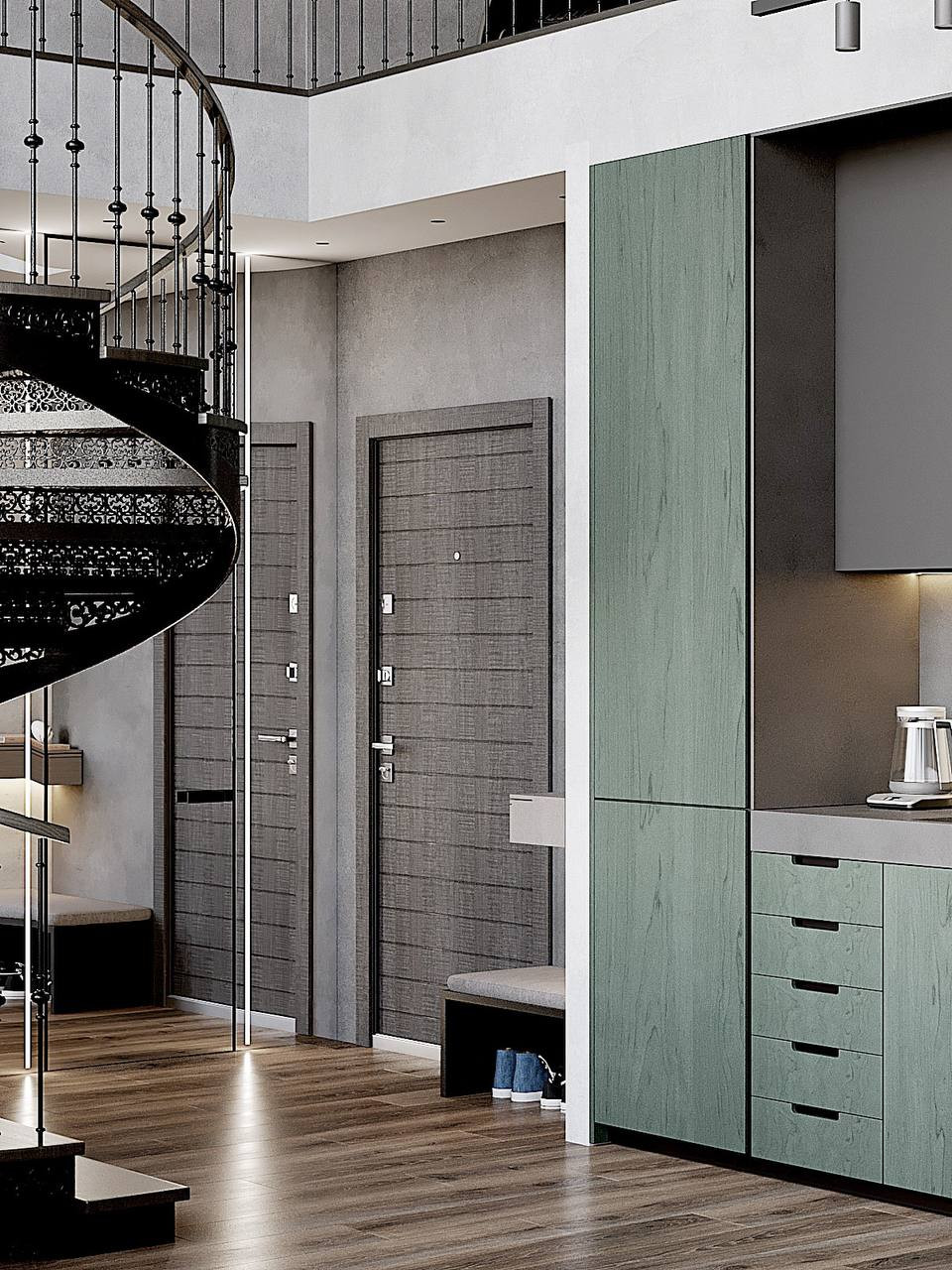 Двухуровневый пентхауз с мансардным этажом