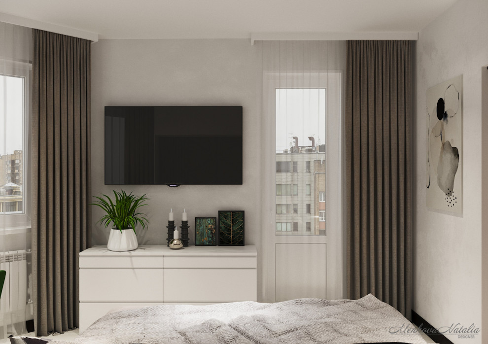 Обложка проекта: Спальня 19 м2