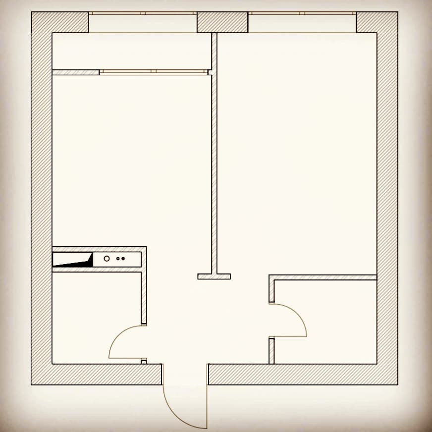 Обложка проекта: Квартира 30м2