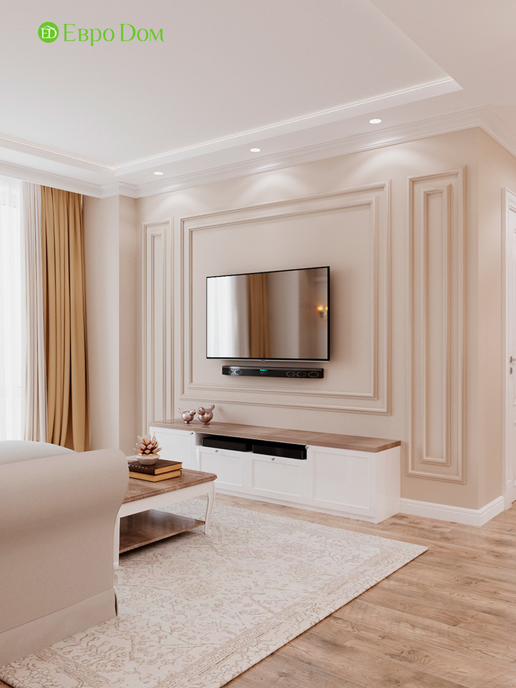 Дизайн трехкомнатной квартиры 83 кв. м в стиле неоклассика. Фото проекта