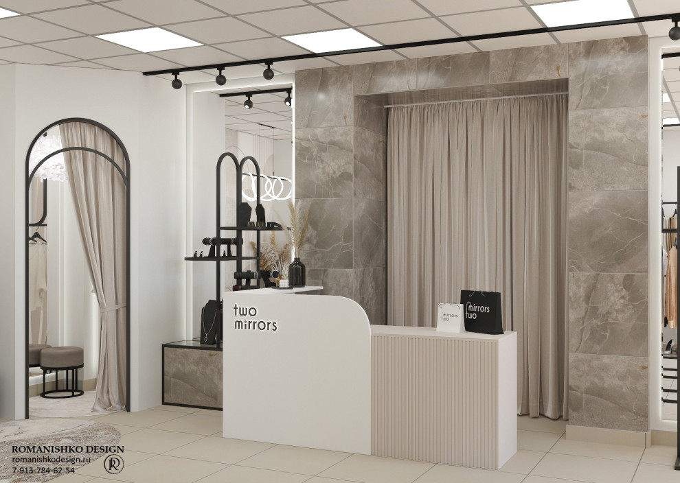 Дизайн выставочного зала шоурума женской одежды