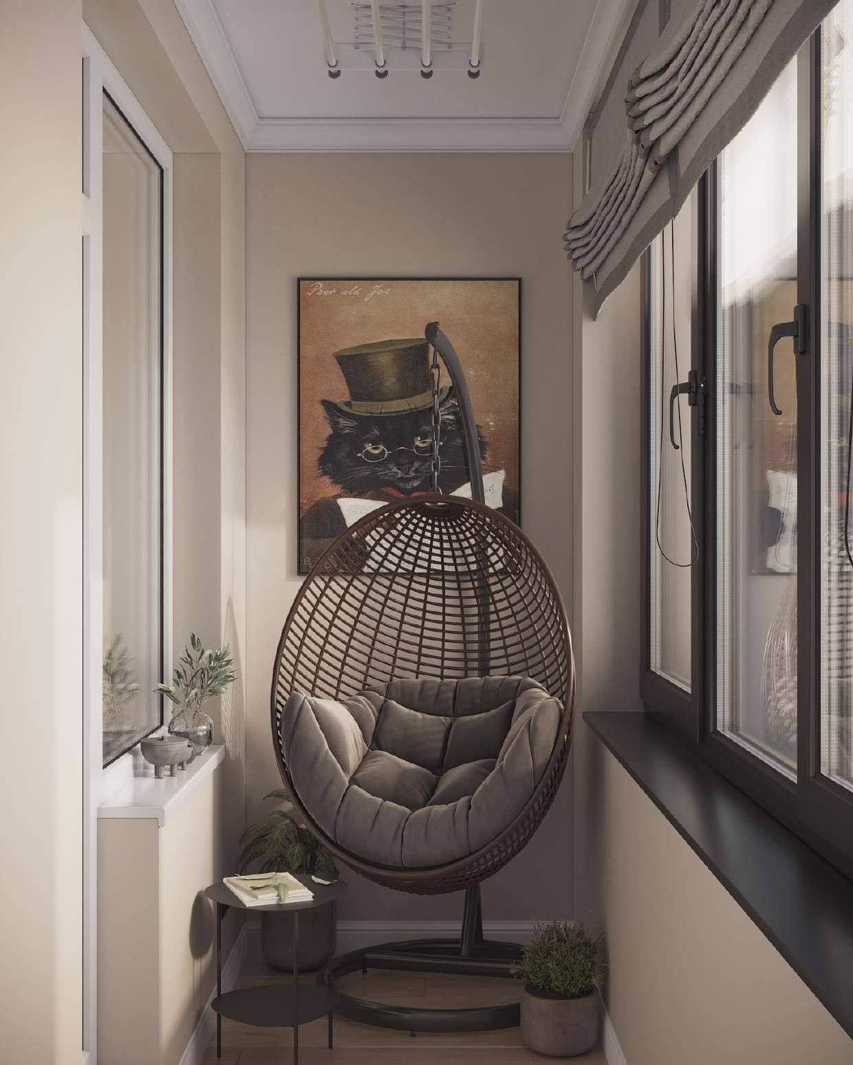 интерьер в стиле неоклассика с элементами минимализма.