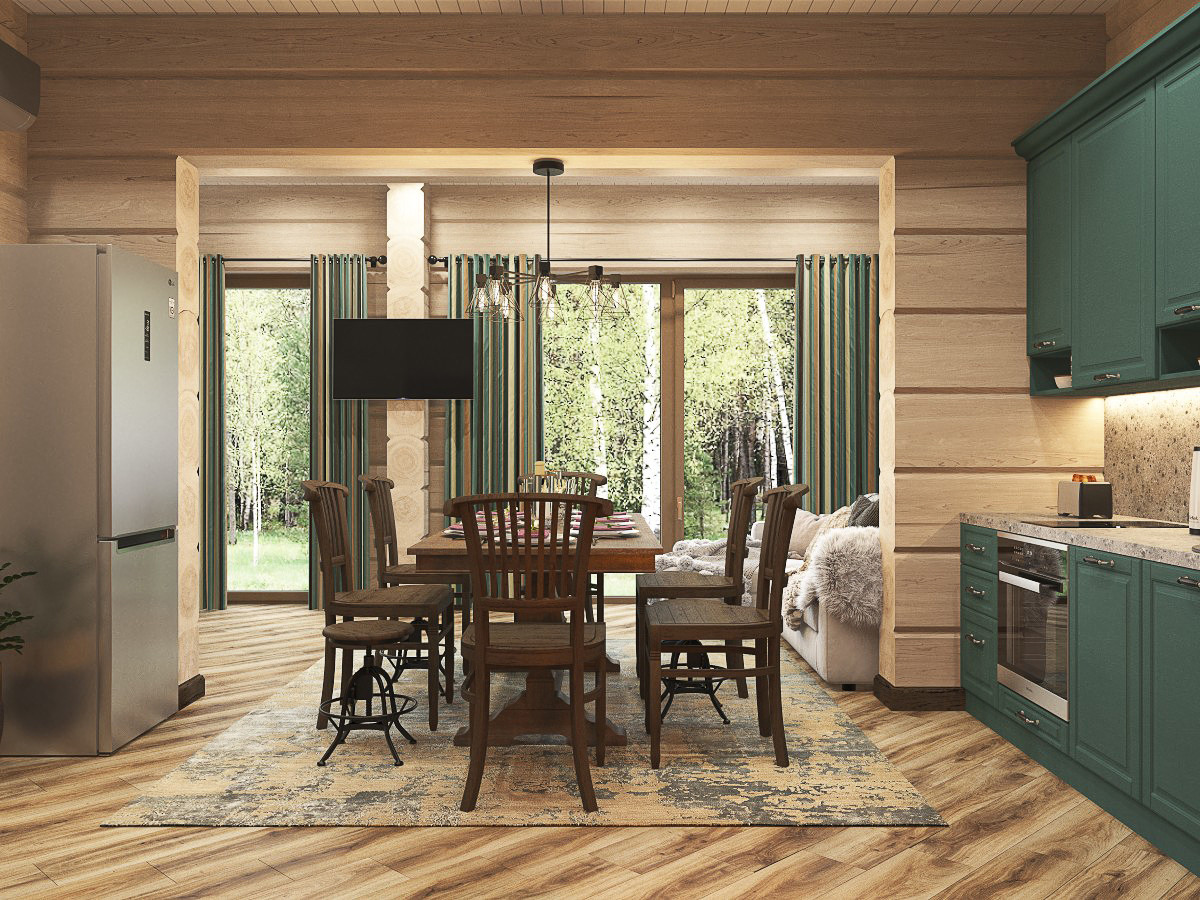 Дом-с баней для временного прибывания