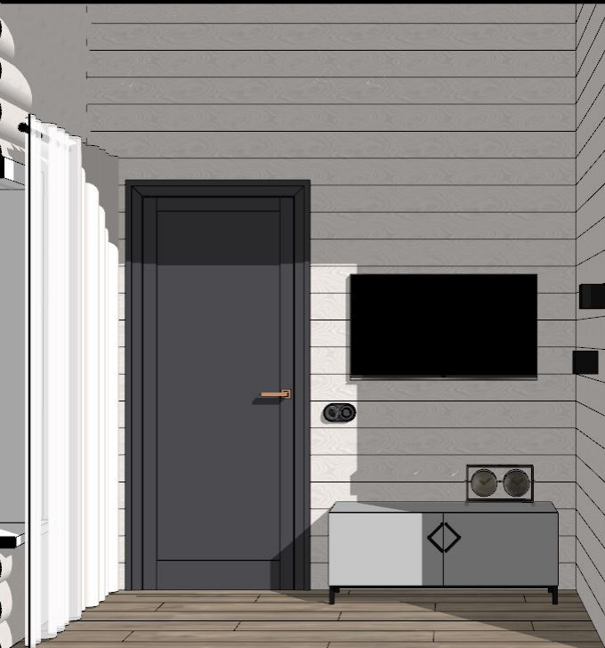 Визуализация частного дома из бруса в ДНТ "Лакипарк"