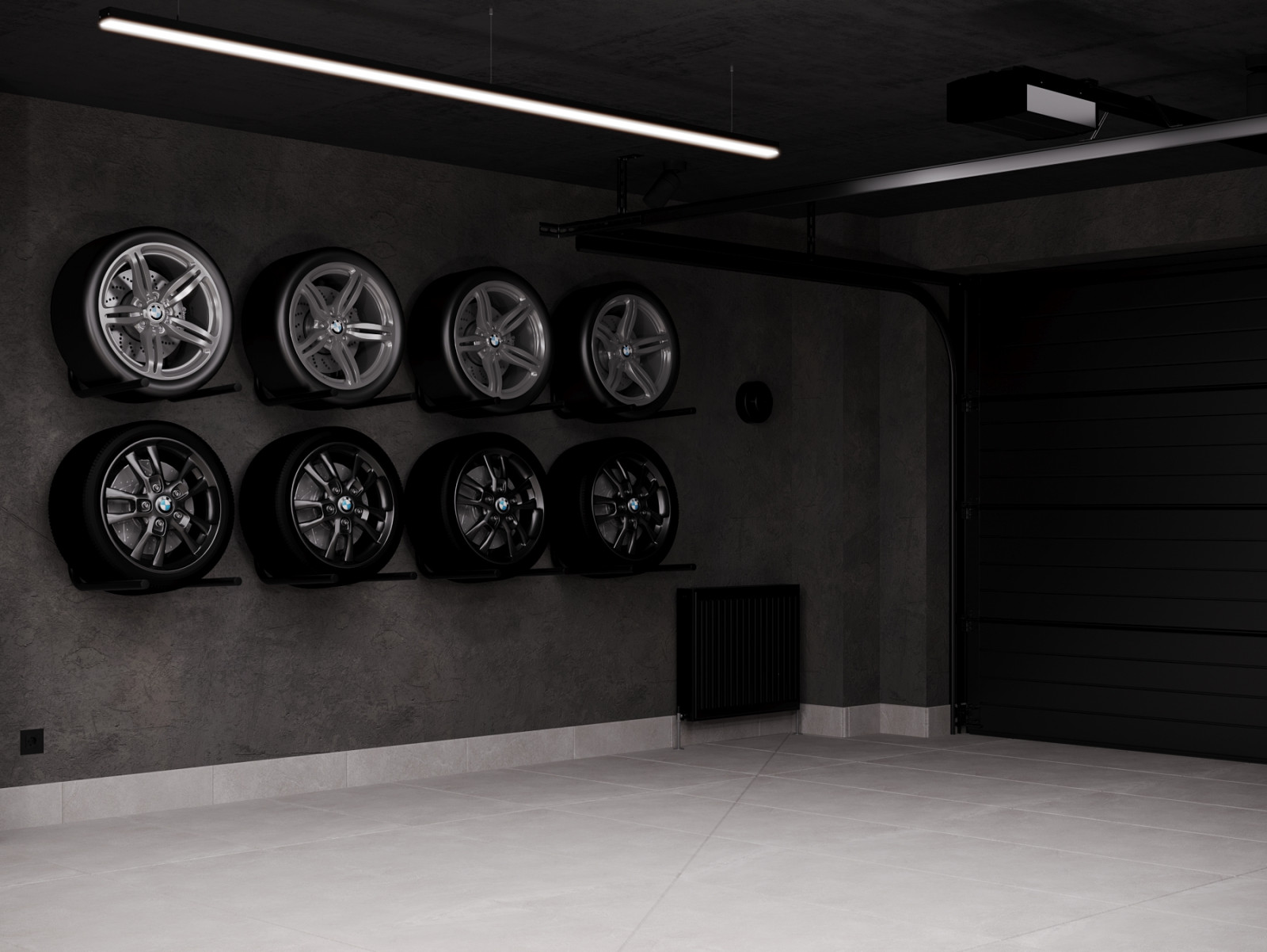 Гараж на две машины в частном доме