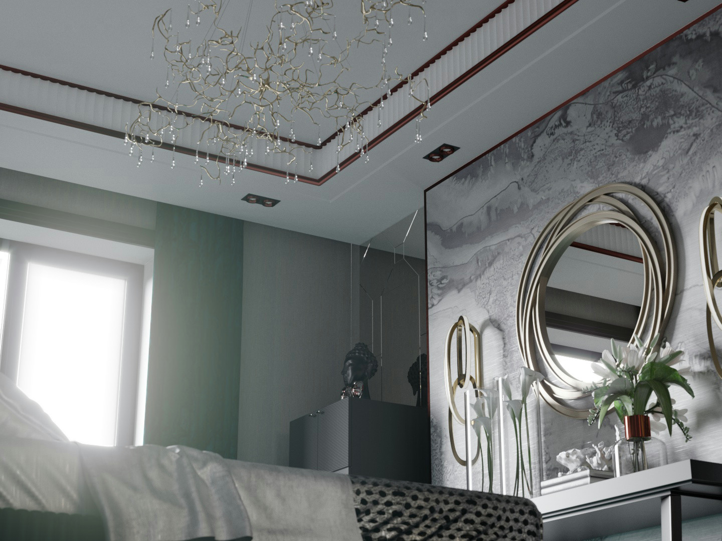 Спальная в квартире ЖК Садовый квартал