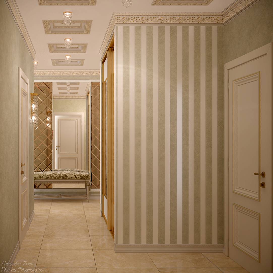 Дизайн коридора в классическом стиле в квартире, г.Краснодар