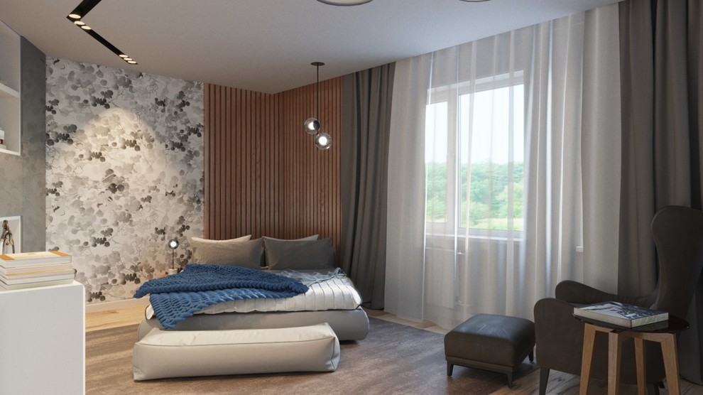 Обложка проекта: 3D Визуализация спальни Визуализатор Александр Антонов Дизайнер Марина Иванова