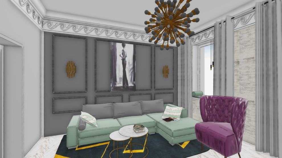 Гостиная скетчи