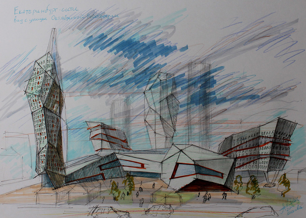 Размышление с карандашом - высотные здания