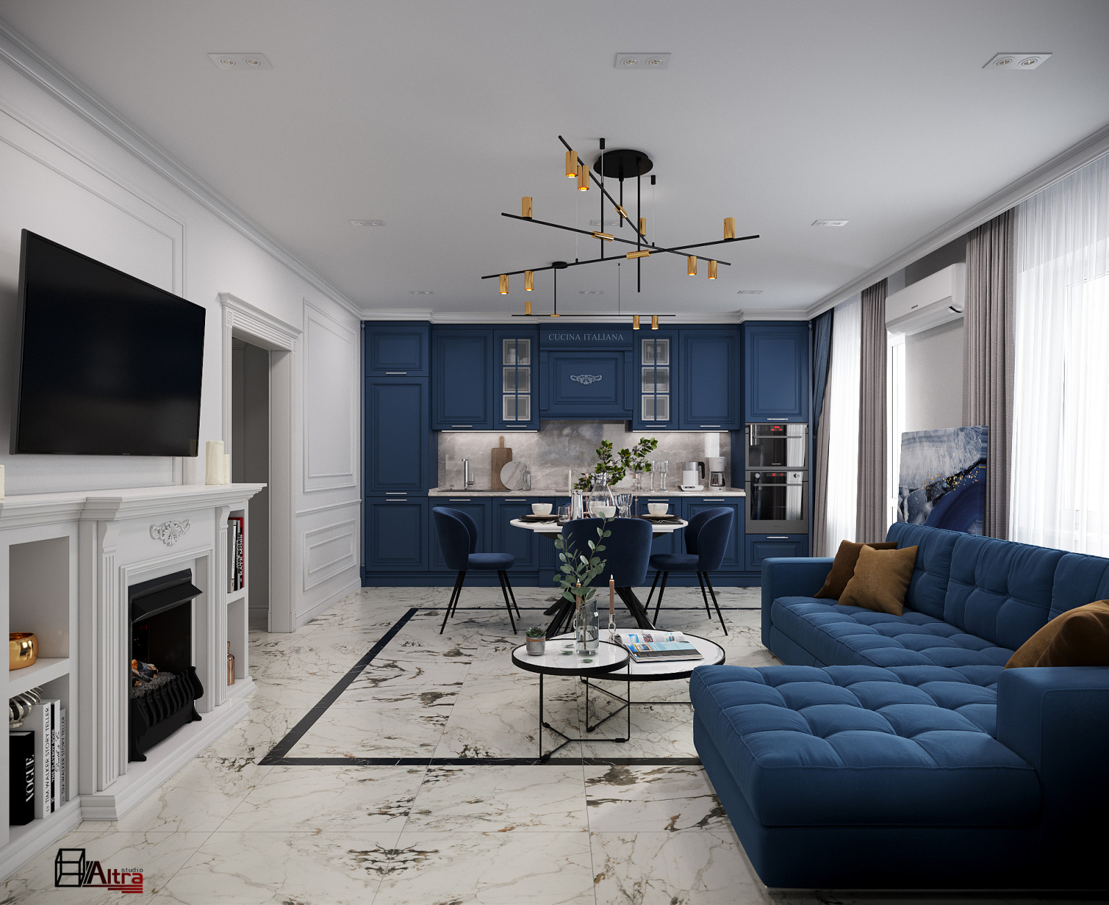 Квартира в стиле неоклассика