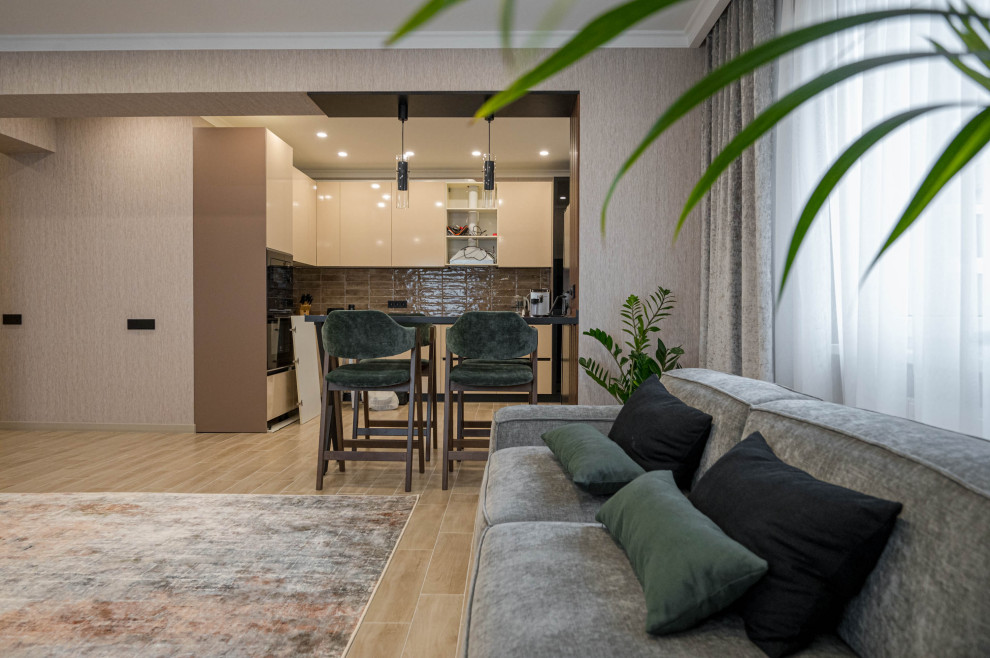 Гостиная-кухня. Визуализация & Реализация