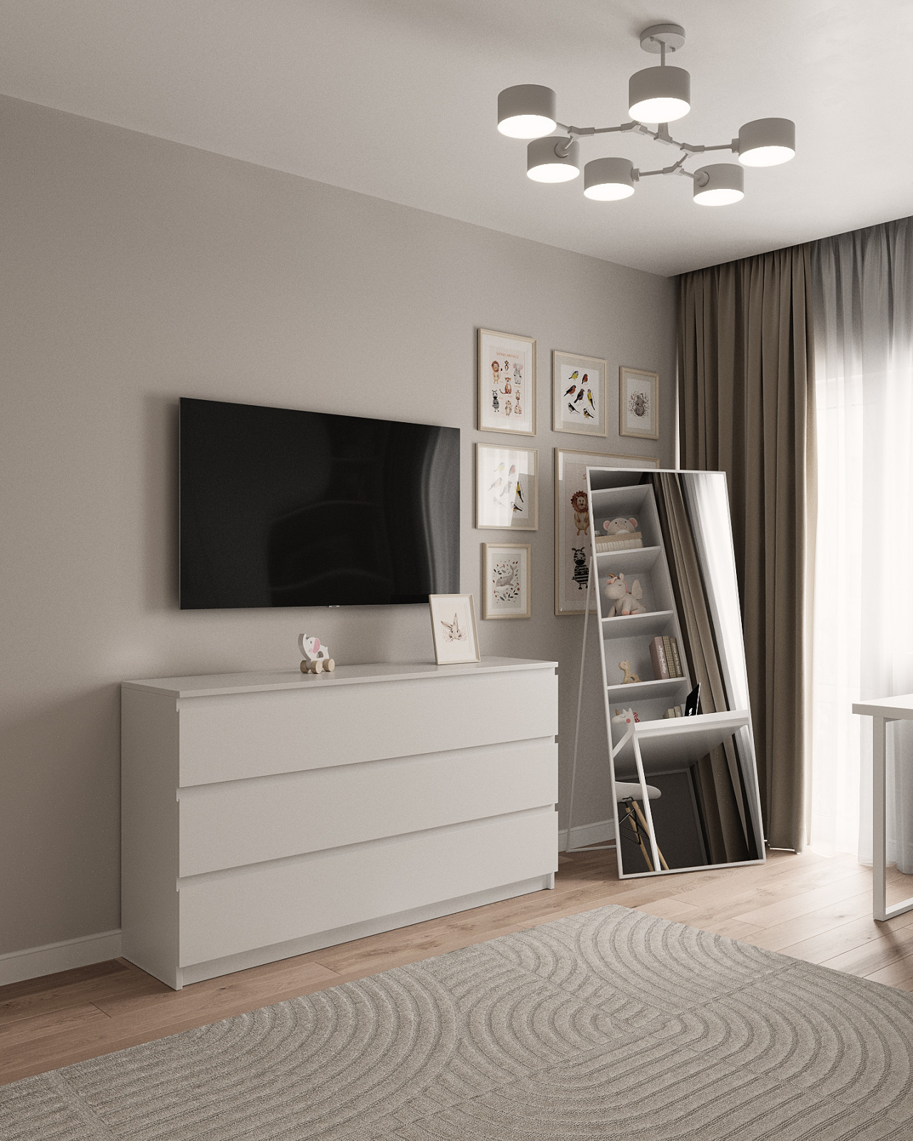 Яркие акценты в двухкомнатной квартире в Красногорске