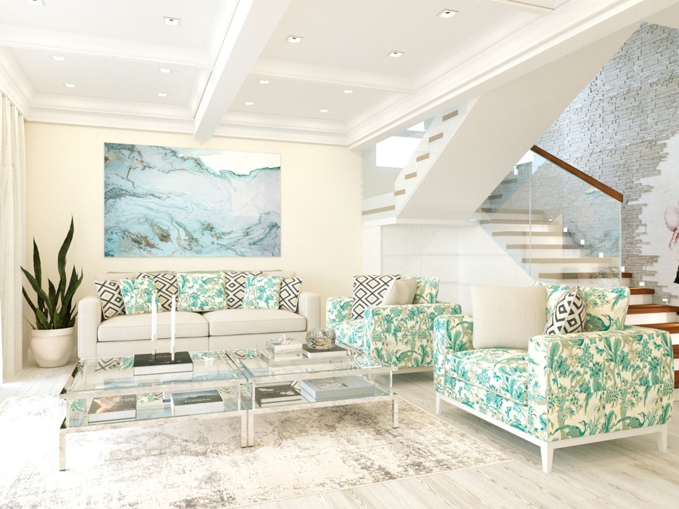 Визуализация гостиной для частного дома