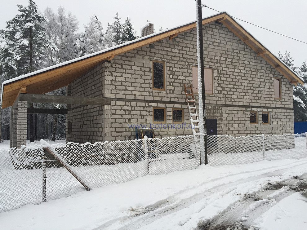 Дизайн фасада коттеджа п. Дубки