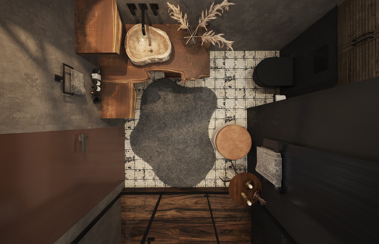 Двухкомнатная квартира. 64 кв.м. в стиле Бохо