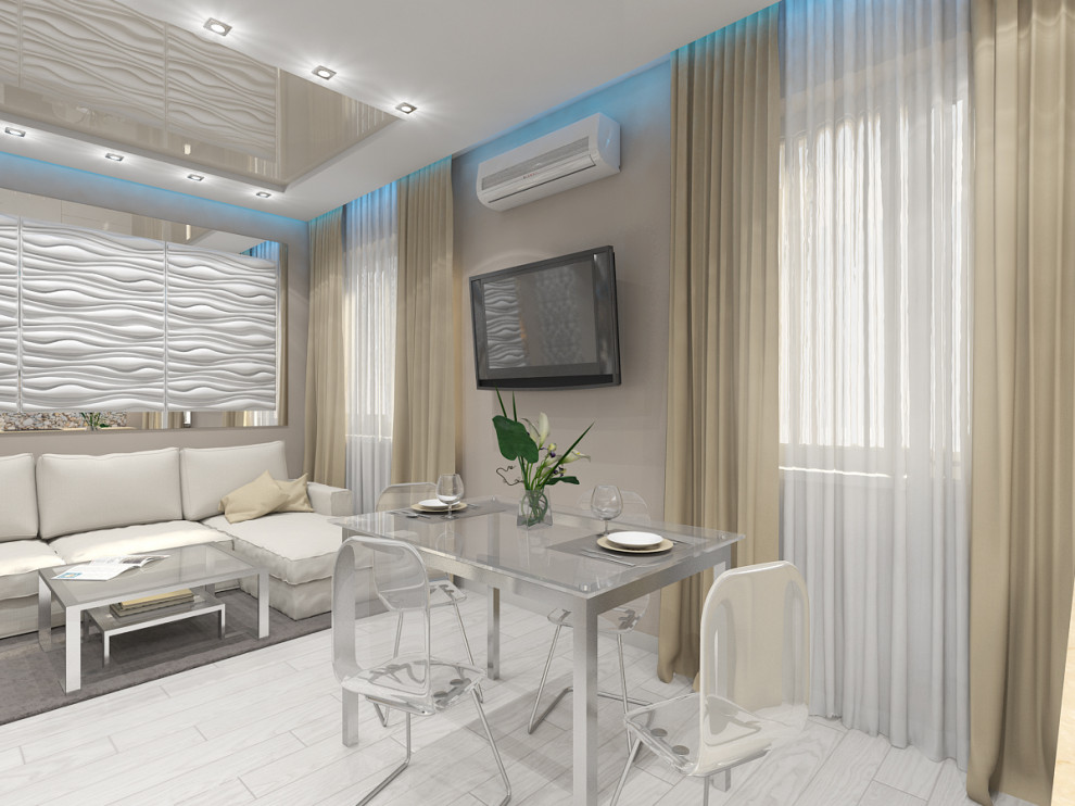 Кухня-студия в ЖК "Серебряный Берег"