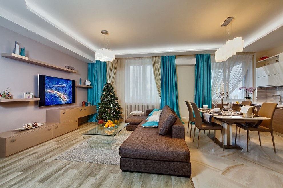 Обложка проекта: Кухня-гостиная. Реализованный проект